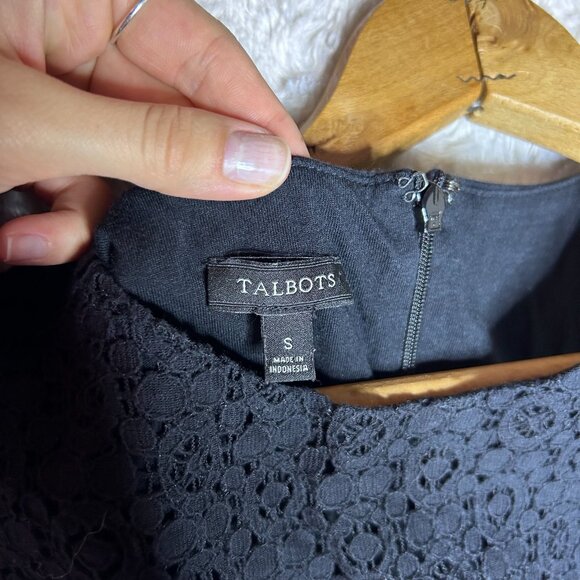 Talbots Black Lace Tank Top Size Small - Picture 3 of 5